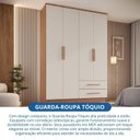 Ver imagem 7 de Guarda Roupa 4 Portas 2 Gavetas Tóquio MDP Cedro/Off White