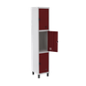 Roupeiro De Aço Guarda-volume Locker 3 Portas Montável Vermelho - 1