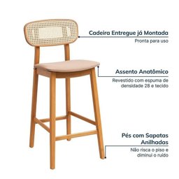 Kit 02 Banquetas Liz CabeCasa MadeiraMadeira - 6