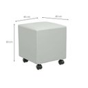 Ver imagem 3 de Puff Studio 40cm X 40cmcourino com Rodizios Branco
