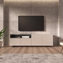 Ver imagem 1 de Rack para TV até 50 Polegadas com 4 Portas e Nicho 180cm Fume