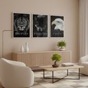 Ver imagem 1 de Kit 3 Quadros Disciplina Execução Foco Motivação Moldura:branca