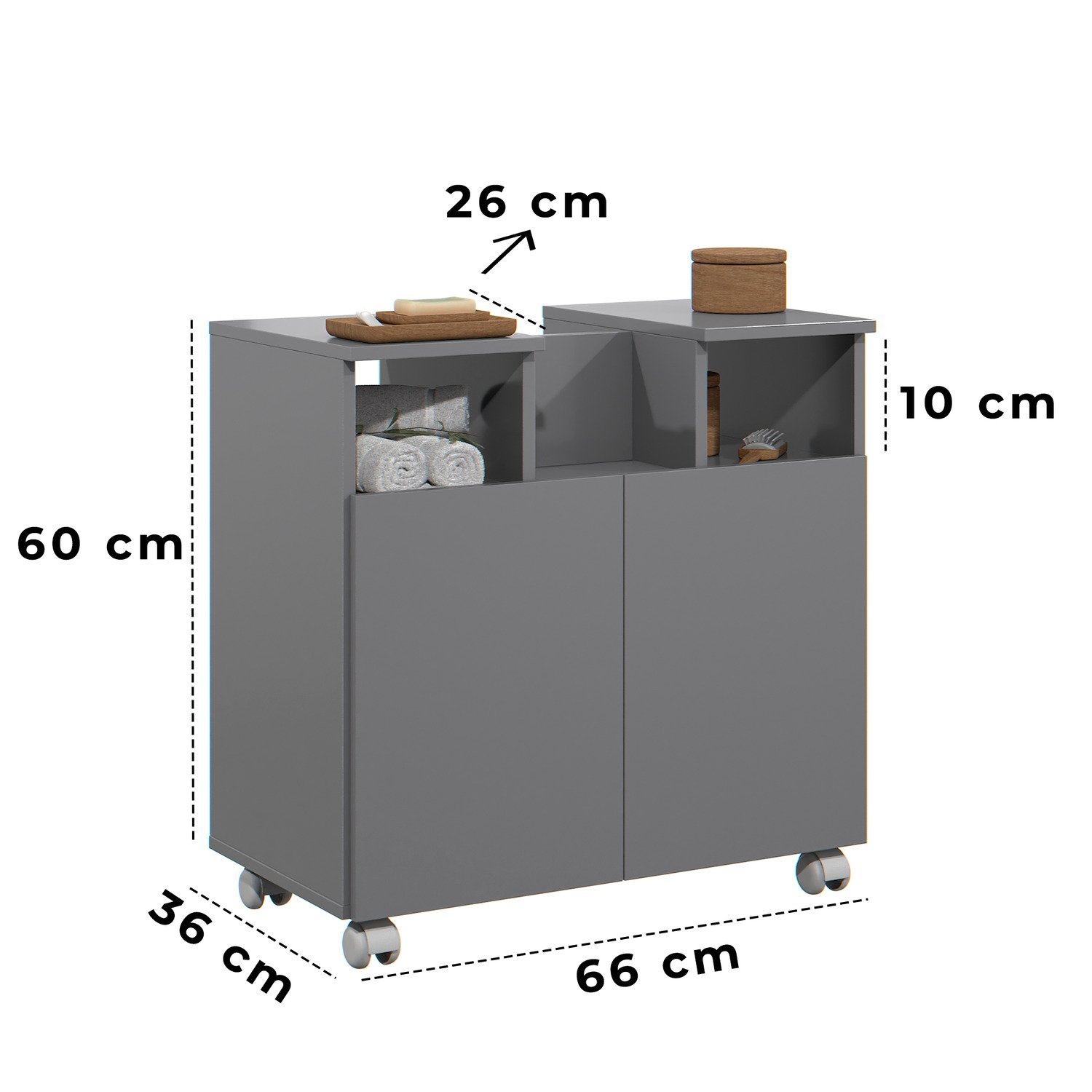 Gabinete Oasis para Pia de Bannheiro em Mdf Encaixe Perfeito - 4