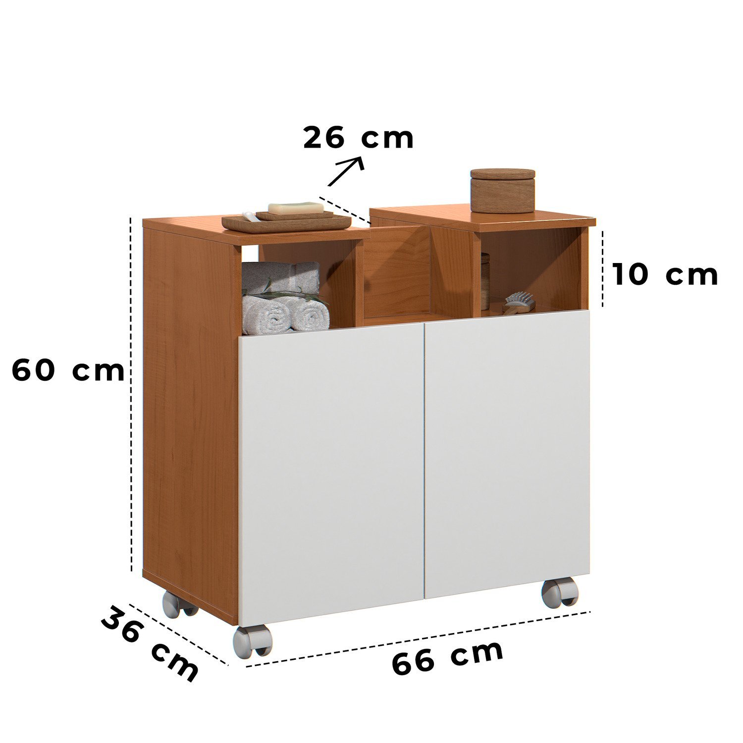 Gabinete Oasis para Pia de Bannheiro em Mdf Encaixe Perfeito - 4