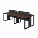 Ver imagem 2 de Mesa de Trabalho Plataforma 4 Lugares 2,40 m X 1,20 m Design Industrial com Caixas de Tomadas