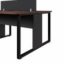 Ver imagem 6 de Mesa de Trabalho Plataforma 4 Lugares 2,40 m X 1,20 m Design Industrial com Caixas de Tomadas