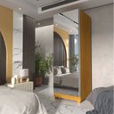 Ver imagem 1 de Sapateira Espelhada para 40 Pares 1 Porta Gold Naturale - Rede Móveis