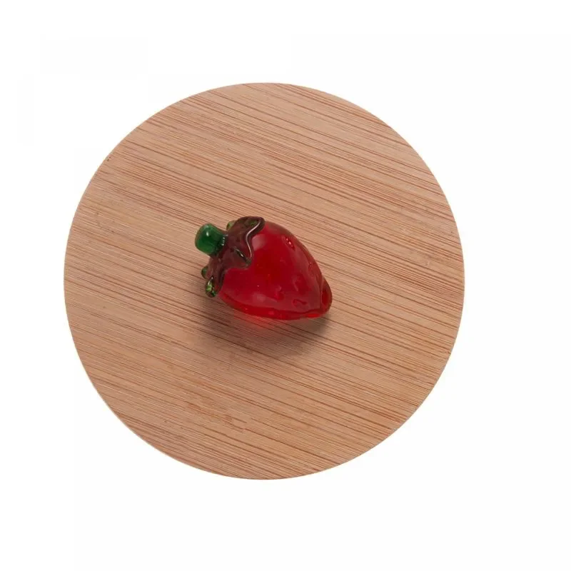 Caneca Morango 330ml Borossilicato C/ Pires Bambu 5707 Lyor - 3