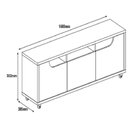 Ver mais imagens de Rack com Painel para TV até 60 Polegadas 220cmx163,2cm Siena Jersey