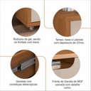 Ver imagem 7 de Rack com Painel para TV até 60 Polegadas 1,60m Siena Jersey