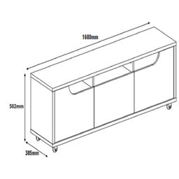 Rack com Painel para TV até 60 Polegadas 1,60m Siena Jersey - 8