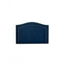 Ver imagem 1 de Cabeceira Solteiro 90x60 Suede Azul Tachas Prata