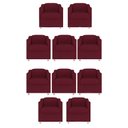 Ver imagem 1 de Kit 10 Poltronas Decorativa Tilla Suede Marsala - Twdecora