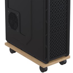 Suporte Para Cpu Com Rodízios Cyber L03 Amadeirado - Lyam Lyam Decor - 3