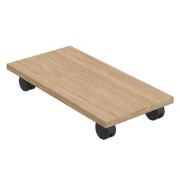 Suporte Para Cpu Com Rodízios Cyber L03 Amadeirado - Lyam Lyam Decor - 1