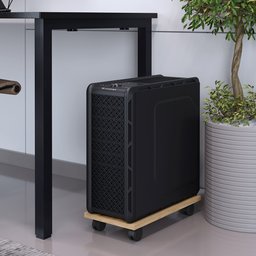 Suporte Para Cpu Com Rodízios Cyber L03 Amadeirado - Lyam Lyam Decor - 2