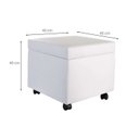 Ver imagem 3 de Puff Bau 40cm X 40cm X 40cm Courino com Rodizios