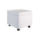 Ver imagem 2 de Puff Bau X 40cm Courino com Rodizios Branco