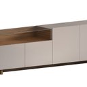 Ver imagem 2 de Rack para TV até 50 Polegadas 180cm 4 Portas e Nicho Fume Cinza