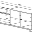 Ver imagem 3 de Rack para TV até 50 Polegadas com 4 Portas e Nicho 180cm Fume