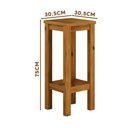 Ver imagem 3 de Kit 2 Banquetas Altas de Madeira Maciça Reforçada Mel sem Estofado