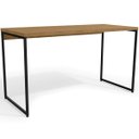 Ver mais imagens de Mesa de Escritório Escrivaninha Vintage Aço Industrial 136cm Freijó/preto Fosco
