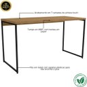 Ver imagem 4 de Mesa de Escritório Escrivaninha Vintage Aço Industrial 136cm Freijó/preto Fosco