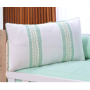 Ver imagem 2 de kit de berco com lateral trançado 9 peças algodão cores harmoniosas rosa luxo