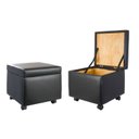 Ver imagem 4 de Puff Bau 40cm X 40cm X 40cm Courino com Rodizios