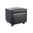 Ver imagem 2 de Puff Bau 40cm X 40cm X 40cm Courino com Rodizios