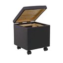 Ver imagem 5 de Puff Bau 40cm X 40cm X 40cm Courino com Rodizios