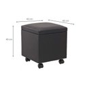 Ver imagem 3 de Puff Bau 40cm X 40cm X 40cm Courino com Rodizios