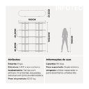 Ver imagem 4 de Estante Multiuso Livreiro Orgânica Industrial Enya 100% MDF 195,8cm x 180cm Off White/Champanhe