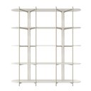Ver imagem 3 de Estante Multiuso Livreiro Orgânica Industrial Enya 100% MDF 195,8cm x 180cm Off White/Champanhe