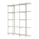 Ver imagem 5 de Estante Multiuso Livreiro Orgânica Industrial Enya 100% MDF 195,8cm x 180cm Off White/Champanhe