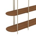 Ver imagem 7 de Estante Multiuso Livreiro Orgânica Industrial Enya 100% MDF 195,8CMX180CM Marrom/Canela/Champanhe