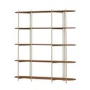 Ver imagem 5 de Estante Multiuso Livreiro Orgânica Industrial Enya 100% MDF 195,8CMX180CM Marrom/Canela/Champanhe