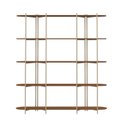 Ver imagem 3 de Estante Multiuso Livreiro Orgânica Industrial Enya 100% MDF 195,8CMX180CM Marrom/Canela/Champanhe