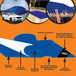 Lona Carreteiro Azul 150 Micras - 10x8m - Construmarcas - 2