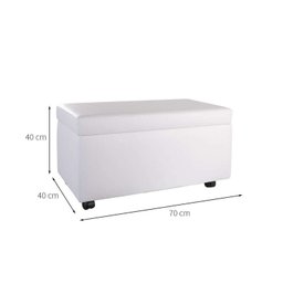 Puff Bau 70cm X 40cm X 40cm Courino com Rodizios - 3