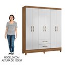 Ver imagem 5 de Guarda Roupa Casal 6 Portas 2 Gavetas 153cm Paraná M07 Naturale/branco - Mpozenato