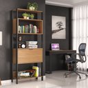 Ver imagem 1 de Estante de Livros 73CMX183CM 3000 Mn Tx - 73x183x32cm Marrom/Montana/Preto