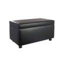 Ver imagem 1 de Puff Bau 70cm X 40cm Courino com Rodizios Preto