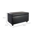 Ver imagem 3 de Puff Bau 70cm X 40cm Courino com Rodizios Preto