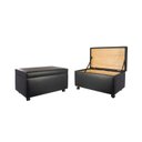 Ver imagem 4 de Puff Bau 70cm X 40cm X 40cm Courino com Rodizios