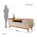 Ver imagem 2 de Rack com Painel para TV até 60 Polegadas MDF 163,2CMX220CM Siena Adria Bege