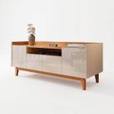 Ver imagem 3 de Rack com Painel para TV até 60 Polegadas MDF 163,2CMX220CM Siena Adria Bege
