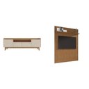 Ver imagem 2 de Rack com Painel para TV até 60 Polegadas MDF 163,2CMX220CM Siena Adria Bege