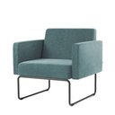 Ver imagem 1 de Poltrona Pix Assento Mescla Verde Base Aco Preto - 55045