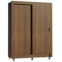 Ver imagem 3 de Guarda-roupa Solteiro Madesa Dallas Plus 2 Portas de Correr 4 Gavetas com Pés - Rustic